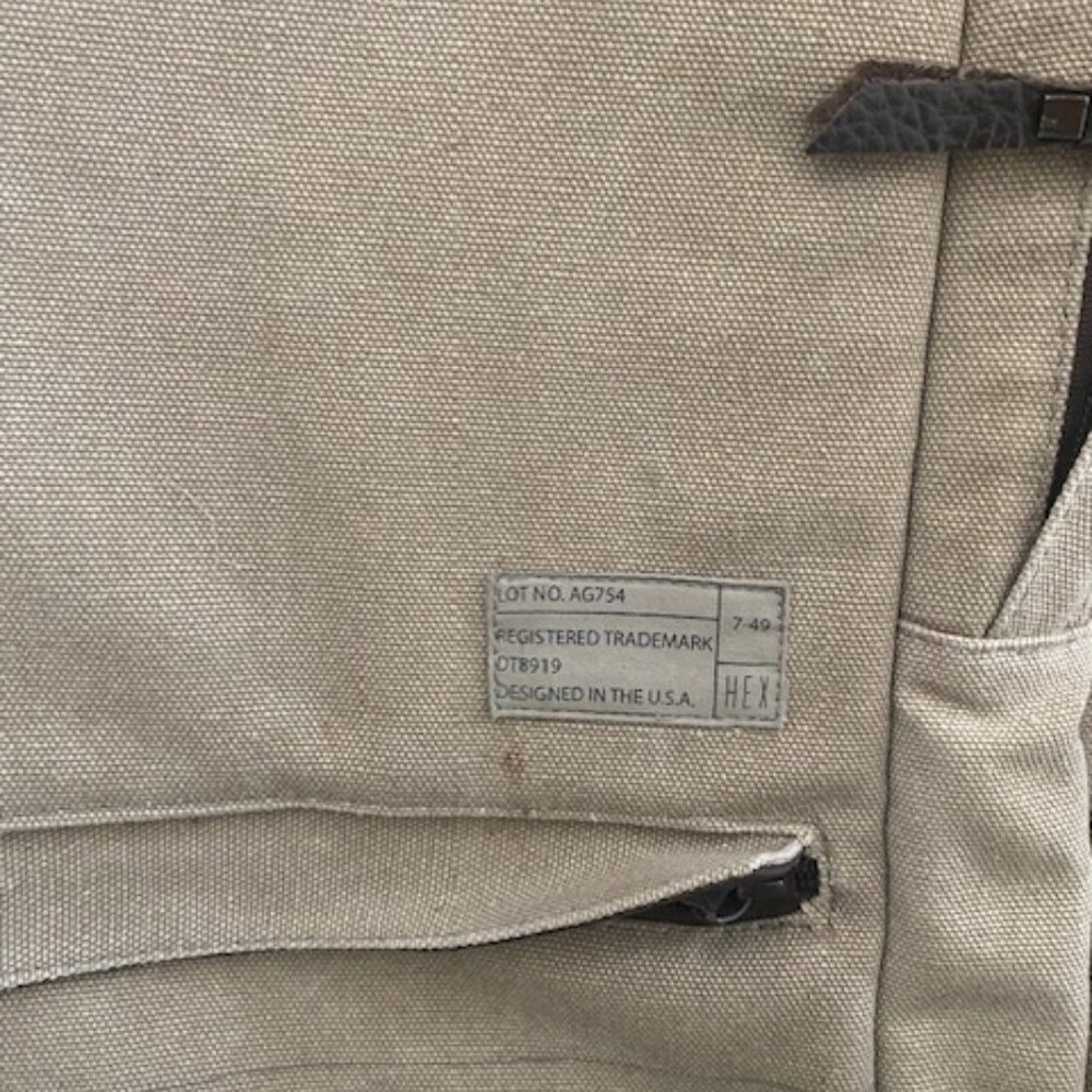 Beige Cloth Backpack - Picture 3 of 3
